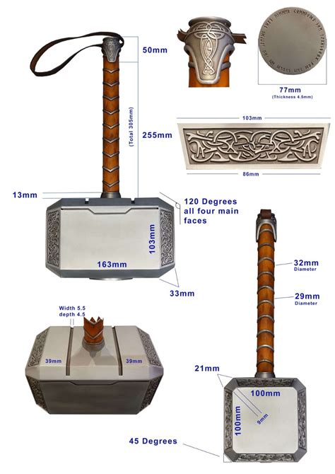 thor's hammer dimensions.